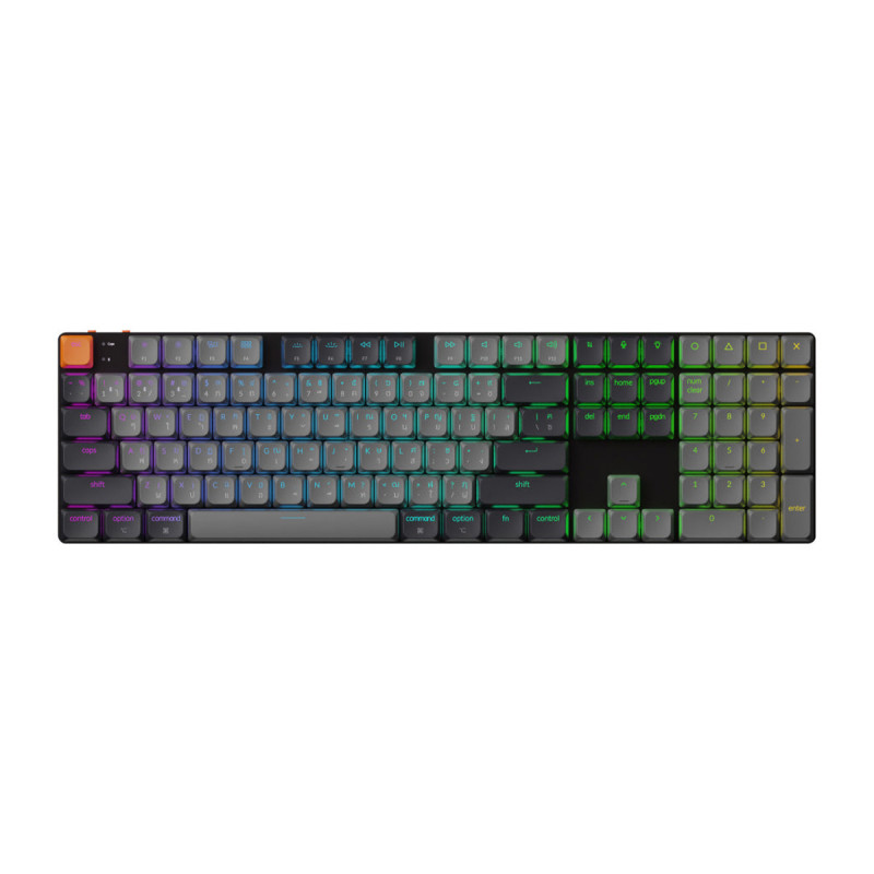 KEYBOARD (คีย์บอร์ด) KEYCHRON K5X QMK WIRELESS (VERSION 2) (GATERON LOW PROFILE BROWN SWITCH) (BLACK) (EN/TH) (2Y)