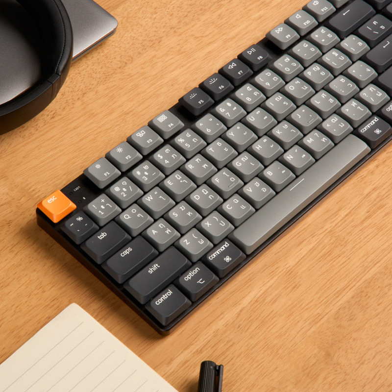 KEYBOARD (คีย์บอร์ด) KEYCHRON K5X QMK WIRELESS (VERSION 2) (GATERON LOW PROFILE BROWN SWITCH) (BLACK) (EN/TH) (2Y) - Image 5