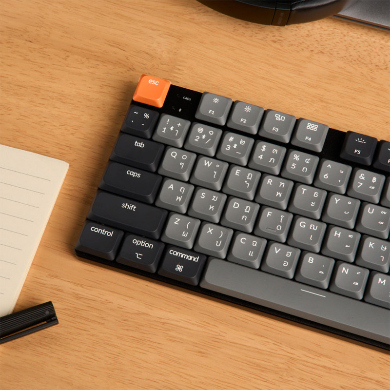 KEYBOARD (คีย์บอร์ด) KEYCHRON K5X QMK WIRELESS (VERSION 2) (GATERON LOW PROFILE BROWN SWITCH) (BLACK) (EN/TH) (2Y) - Image 7
