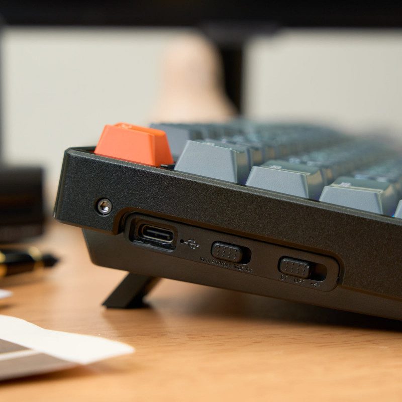 KEYBOARD (คีย์บอร์ด) KEYCHRON K10X QMK WIRELESS (VERSION 2) (SUPER RED SWITCH) (BLACK) (EN/TH) (2Y) - Image 6
