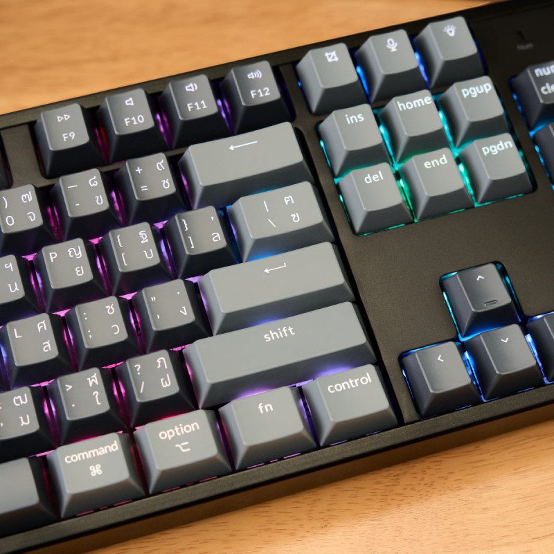KEYBOARD (คีย์บอร์ด) KEYCHRON K10X QMK WIRELESS (VERSION 2) (SUPER RED SWITCH) (BLACK) (EN/TH) (2Y) - Image 9