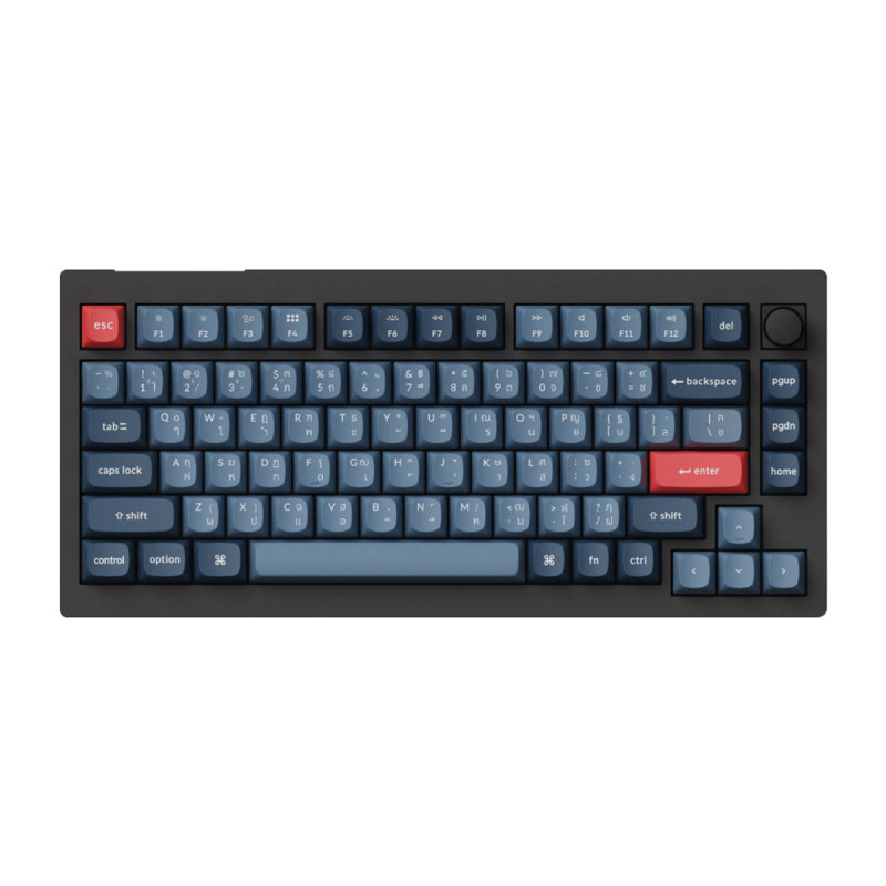 KEYBOARD (คีย์บอร์ด) KEYCHRON V1 MAX QMK WIRELESS (GATERON JUPITER BROWN SWITCH) (CARBON BLACK) (EN/TH) (2Y) - Image 2
