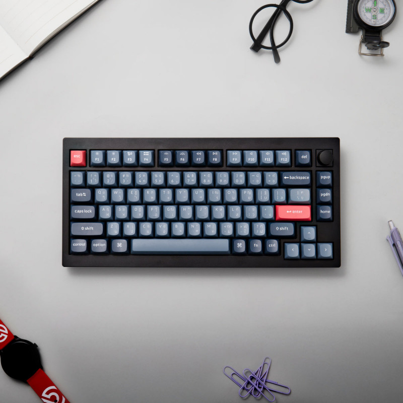 KEYBOARD (คีย์บอร์ด) KEYCHRON V1 MAX QMK WIRELESS (GATERON JUPITER BROWN SWITCH) (CARBON BLACK) (EN/TH) (2Y) - Image 4