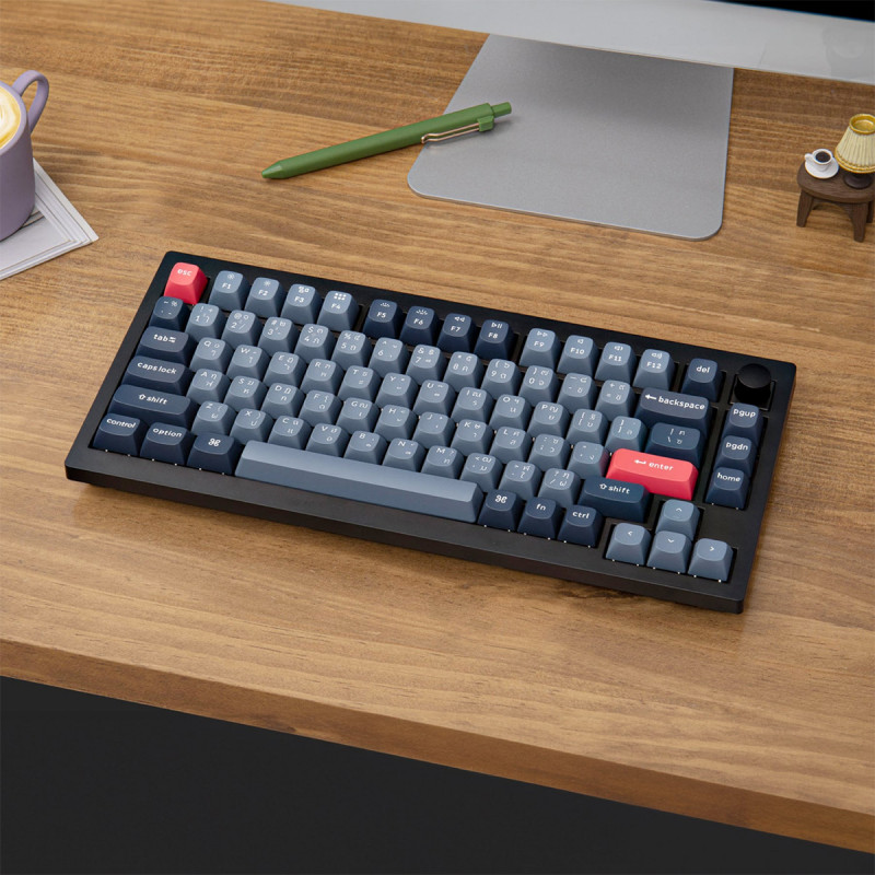 KEYBOARD (คีย์บอร์ด) KEYCHRON V1 MAX QMK WIRELESS (GATERON JUPITER BROWN SWITCH) (CARBON BLACK) (EN/TH) (2Y) - Image 7