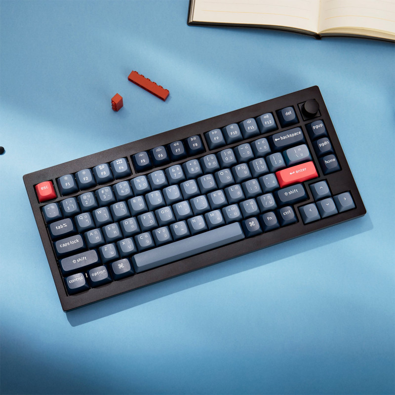 KEYBOARD (คีย์บอร์ด) KEYCHRON V1 MAX QMK WIRELESS (GATERON JUPITER BROWN SWITCH) (CARBON BLACK) (EN/TH) (2Y) - Image 8