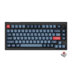 KEYBOARD (คีย์บอร์ด) KEYCHRON V1 MAX QMK WIRELESS (GATERON JUPITER RED SWITCH) (CARBON BLACK) (EN/TH) (2Y)