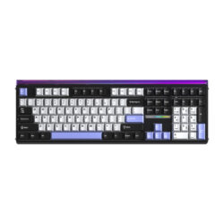 KEYBOARD (คีย์บอร์ด) AULA H108 3IN1 WIRELESS (BLACK/WHITE/PURPLE) [LIGHT SILENT SWITCH] (EN/TH) (2Y)