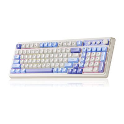 KEYBOARD (คีย์บอร์ด) AULA S99 (WHITE/PURPLE) 3IN1 WIRELESS [MEMBRANE SWITCH] (EN/TH) (2Y) - Image 2