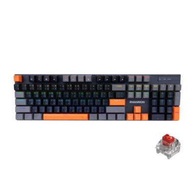 KEYBOARD (คีย์บอร์ด) NUBWO X62 RHIANNON (BLACK/GRAY/ORANGE) (RED SWITCH) (EN/TH) (2Y)