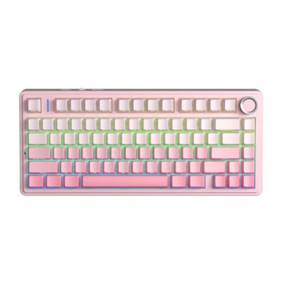 KEYBOARD (คีย์บอร์ด) AULA F75 SIDE PRINTED (GRADIENT PINK) 3IN1 WIRELESS [SAKURA SWITCH] (EN) (2Y)