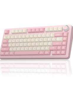 Alternative view of KEYBOARD (คีย์บอร์ด) AULA F75  (PINK/WHITE) 3IN1 WIRELESS [STRAWBERRY SWITCH] (EN/TH) (2Y)