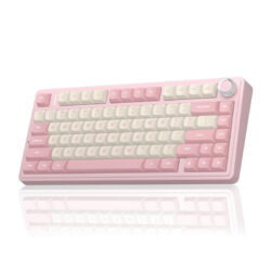 Alternative view of KEYBOARD (คีย์บอร์ด) AULA F75  (PINK/WHITE) 3IN1 WIRELESS [STRAWBERRY SWITCH] (EN/TH) (2Y)