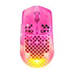 MOUSE (เมาส์) STEELSERIES AEROX 3 WIRELESS GEN 2 (MAGENTA HAZE) (2Y)