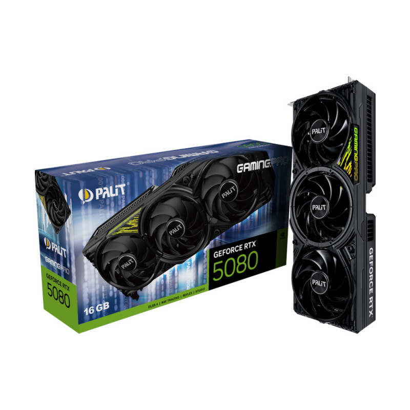 VGA(การ์ดจอ) PALIT GEFORCE RTX 5080 GAMING PRO V1 - 16GB GDDR7 (3Y)
