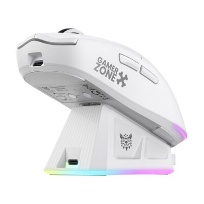 MOUSE (เมาส์) ONIKUMA DM07 TRI-MODE GAMING MOUSE : WHITE (2Y) - Image 5