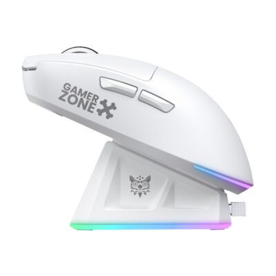 MOUSE (เมาส์) ONIKUMA DM07 TRI-MODE GAMING MOUSE : WHITE (2Y) - Image 6