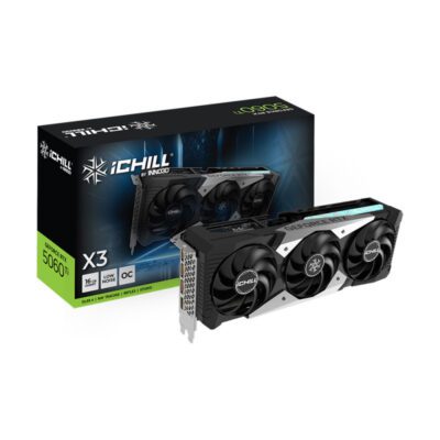 VGA(การ์ดจอ) INNO3D GEFORCE RTX 5060 TI ICHILL X3 - 16GB GDDR7 (C506T3-16D7X-19101160) (3Y)