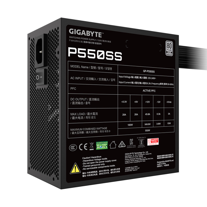PSU (อุปกรณ์จ่ายไฟ) GIGABYTE GP-P550SS 550W (80+SILVER) (3Y) - Image 7
