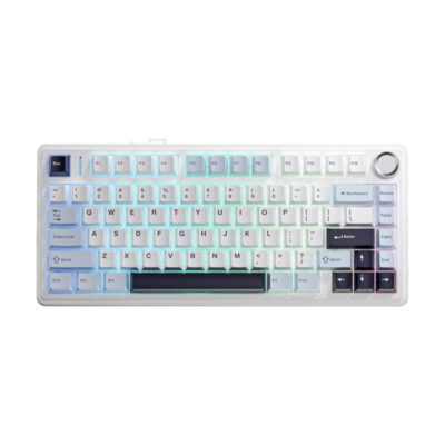 KEYBOARD (คีย์บอร์ด) AULA F75 (GLACIER BLUE) 3IN1 WIRELESS [REAPER SWITCH] (EN/TH) (2Y)