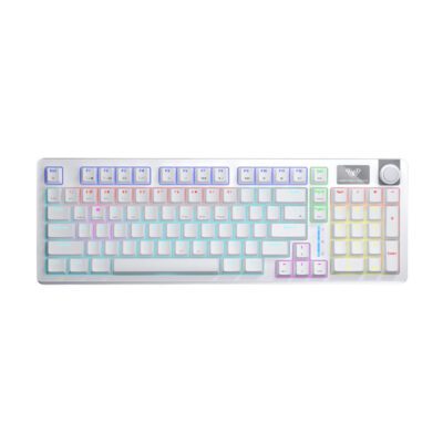 KEYBOARD (คีย์บอร์ด) AULA S98 (WHITE) 3IN1 WIRELESS [RED SWITCH] (EN/TH) (2Y)