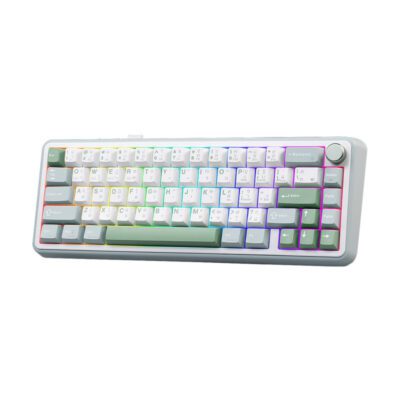 KEYBOARD (คีย์บอร์ด) EGA TYPE CMK8 WHITE/GREEN (SAIKO ONE CLICKY) EN/TH (2Y) - Image 4