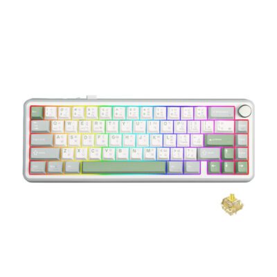 KEYBOARD (คีย์บอร์ด) EGA TYPE CMK8 WHITE/GREEN (SAIKO ONE LINEAR) EN/TH (2Y)