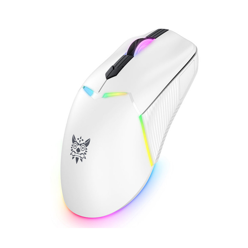 MOUSE (เมาส์) ONIKUMA KITSU TRI-MODE WIRELESS GAMING MOUSE : WHITE (2Y) - Image 3