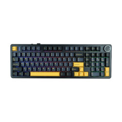 KEYBOARD (คีย์บอร์ด) AULA F99 PRO THUNDER BLACK (BLACK/DARKBLUE/ORANGE) STAR VECTOR SWITCH (EN/TH) (2Y)