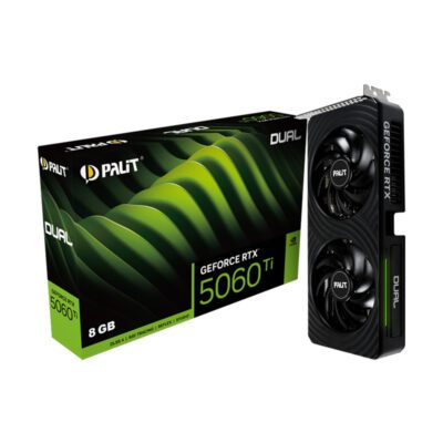 VGA(การ์ดจอ) PALIT GEFORCE RTX 5060 TI DUAL - 8GB GDDR7 (NE7506T019P1-GB2062D) (3Y)