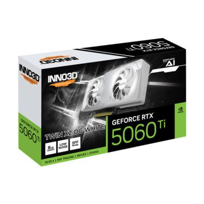 VGA(การ์ดจอ) INNO3D GEFORCE RTX 5060 TI TWIN X2 OC WHITE - 8GB GDDR7 (N506T2-08D7X-193075W) (3Y) - Image 3