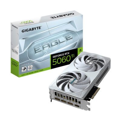 VGA(การ์ดจอ) GIGABYTE GEFORCE RTX 5060 TI EAGLE OC ICE 8G - 8GB GDDR7 (GV-N506TEAGLEOC ICE-8GD) (3Y)