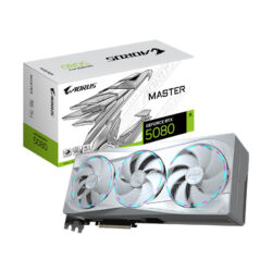 VGA(การ์ดจอ) GIGABYTE AORUS GEFORCE RTX 5080 MASTER ICE - 16GB GDDR7 (GV-N5080AORUSM ICE-16GD) (3Y)