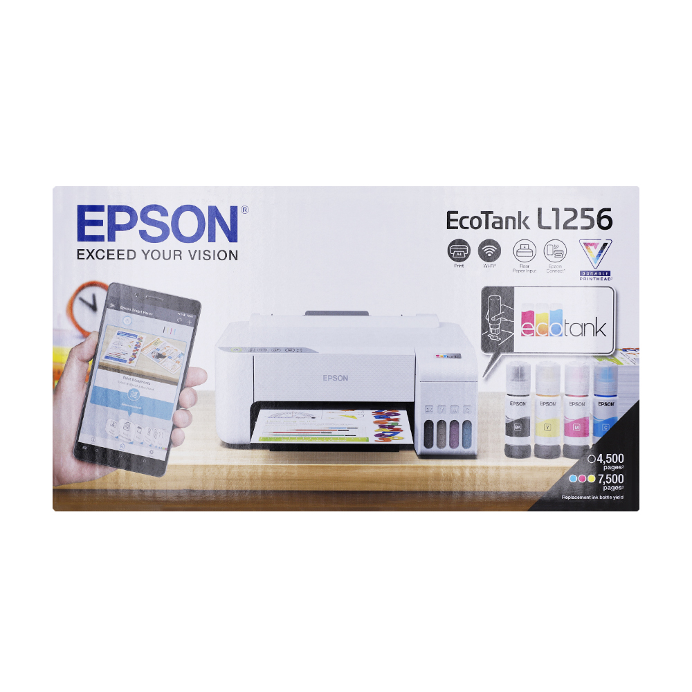 PRINTER (เครื่องพิมพ์ไร้สาย) EPSON ECOTANK L1256 A4 WIFI INK TANK (WHITE) - Image 10