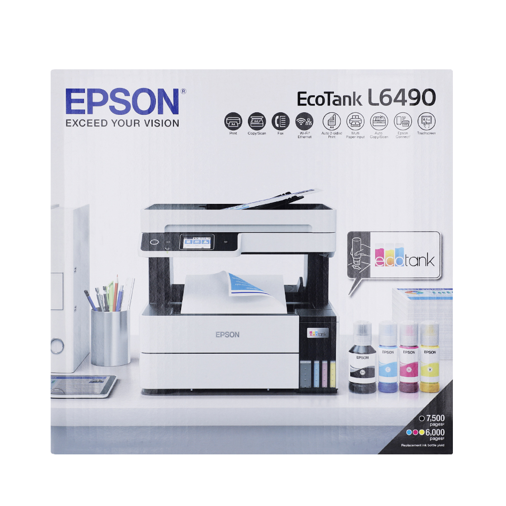 PRINTER (เครื่องพิมพ์ไร้สาย) EPSON ECOTANK L6490 A4 WIFI INK TANK - Image 11