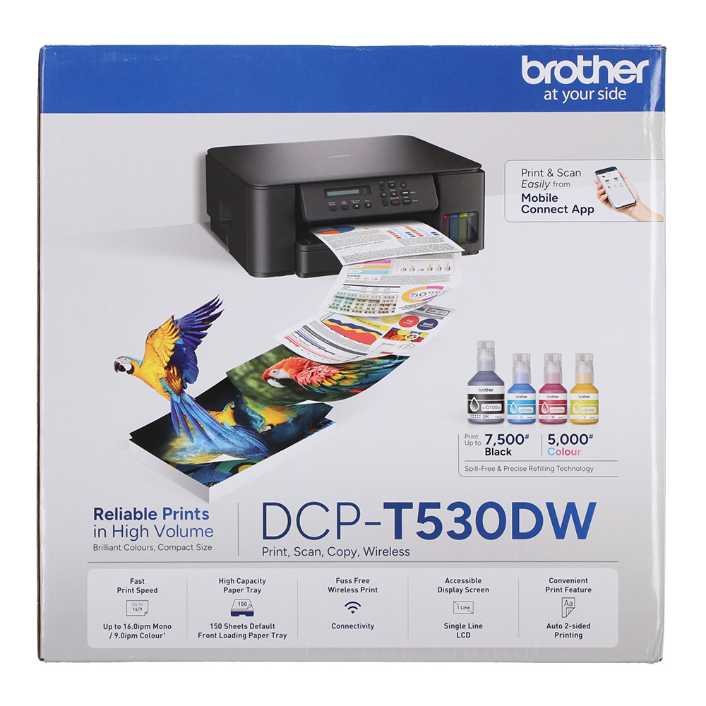 INKJET PRINTER (เครื่องพิมพ์อิงค์เจ็ท) BROTHER DCP-T530DW - Image 10