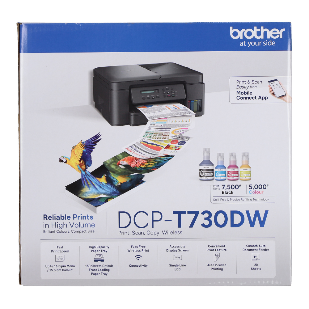 INKJET PRINTER (เครื่องพิมพ์อิงค์เจ็ท) BROTHER DCP-T730DW - Image 10