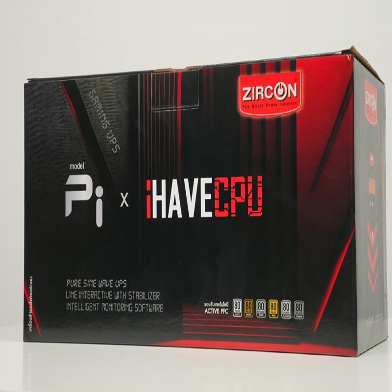 UPS (อุปกรณ์สำรองไฟ) ZIRCON x IHAVECPU PI-IHAVECPU_1200VA/840W (2Y) - Image 3