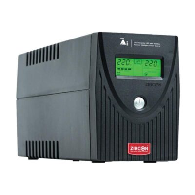 UPS (อุปกรณ์สำรองไฟ) ZIRCON AI-Plus 1000VA/630W BLACK (2Y)