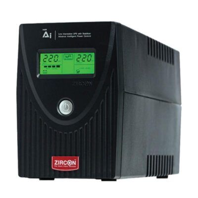 UPS (อุปกรณ์สำรองไฟ) ZIRCON AI-Plus 1000VA/630W BLACK (2Y) - Image 3
