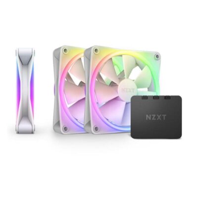 FAN (พัดลม) NZXT F120 RGB DUO TRIPLE PACK (WHITE) : RF-D12TF-W1