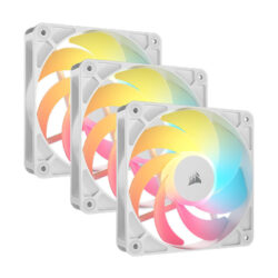FAN (พัดลม) CORSAIR RS120-R RGB TRIPLE PACK ARGB WHITE (CO-9050197-WW) (5Y)
