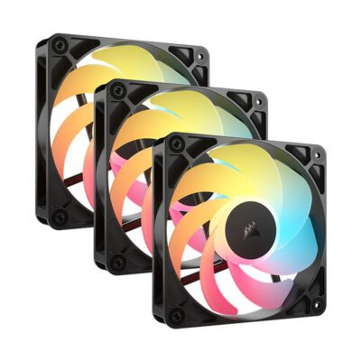 FAN (พัดลม) CORSAIR RS120-R RGB TRIPLE PACK ARGB BLACK (CO-9050196-WW) (5Y)