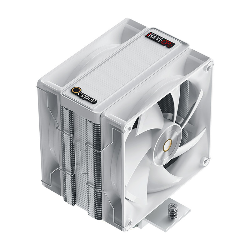 AIR COOLER (ซิงค์ลม) OCYPUS x iHAVECPU DELTA A40 DUAL FAN (WHITE) (2Y)
