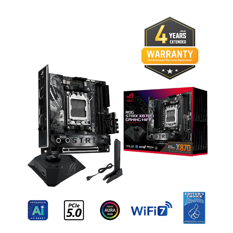 MAINBOARD (เมนบอร์ด)(AM5) ASUS ROG STRIX X870-I GAMING WIFI (3Y)