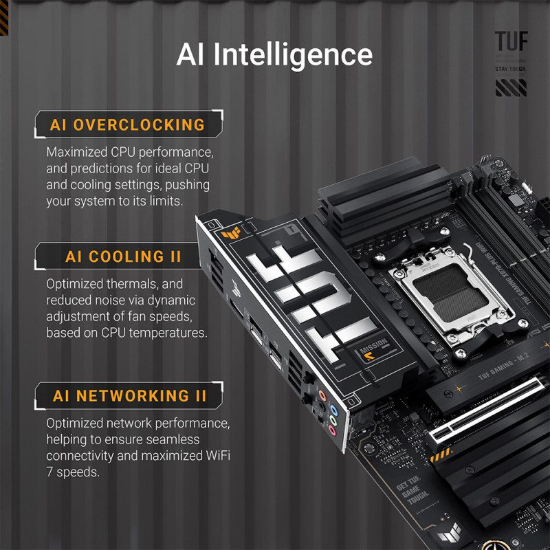 MAINBOARD (เมนบอร์ด)(AM5) ASUS TUF GAMING X870-PLUS WIFI (3Y) - Image 6