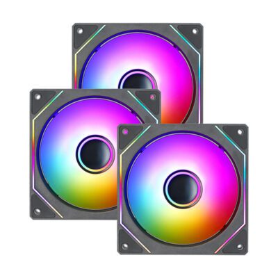 FAN (พัดลม) iHAVECPU FLOE 120 PACK3 REVERSE FAN (BLACK) (1Y)