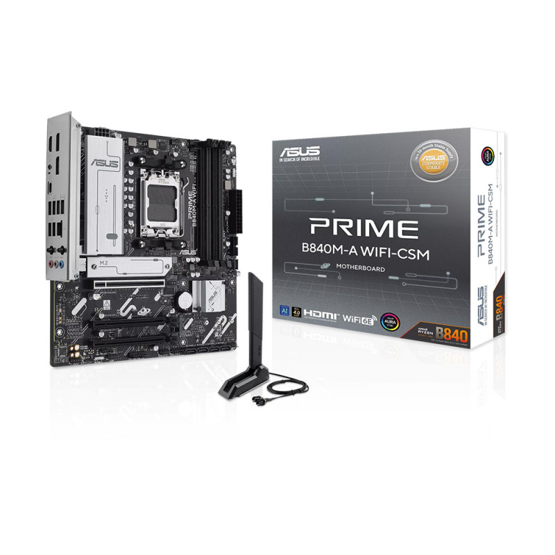MAINBOARD (เมนบอร์ด)(AM5) ASUS PRIME B840M-A WIFI-CSM (3Y)
