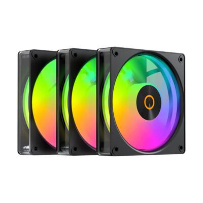 FAN (พัดลม) OCYPUS GAMMA F12 ELITE ARGB REVERSE BLADE 3IN1 BLACK (GAMMA-F12-BK3AM01E-GL) (2Y)