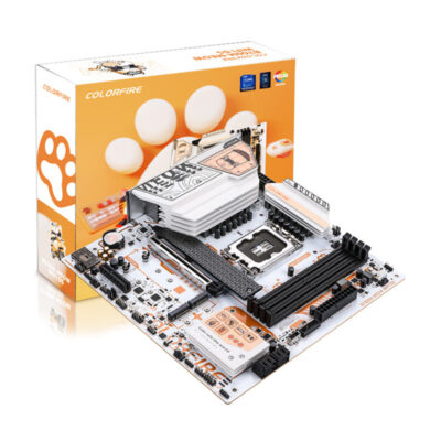 MAINBOARD (เมนบอร์ด)(1700) COLORFIRE B760M-MEOW WIFI D5 ORANGE (3Y)