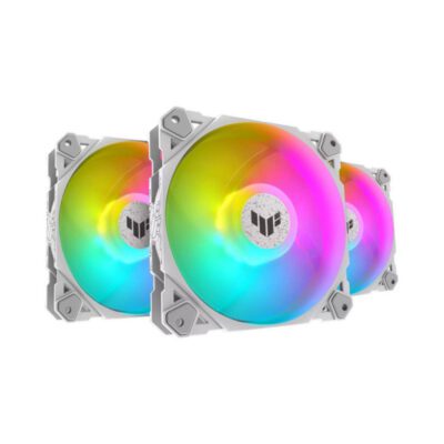 FAN (พัดลม) ASUS TUF GAMING TF120 ARGB WHITE TRIPLE FAN KIT WITH ARGB CONTROLLER